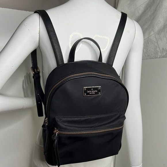 Kate Spade Bradley Wilson Road Backpack Black Nylon Carry On Bag - Picture 2 of 16